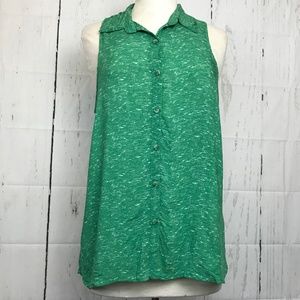Splendid Shirt Tank Sz L Green NWT